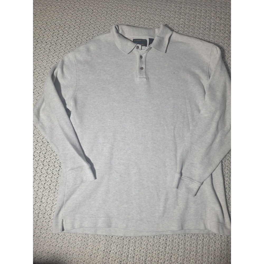 Alexander Julian Colours Polo Shirt Mens XXL Grey Excellent Long Sleeve Cotton